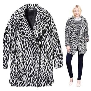 Banana Republic coat cocoon moto oversized jacket alpaca wool blend size XS